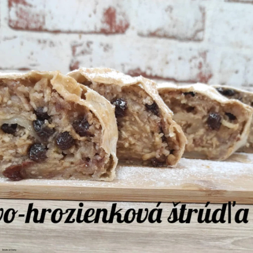 Jablkovo-hrozienková 1,600g (celá noha, štrúdla s lístkového cesta)